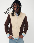 We Are Not Friends Sport WANF Knit Jacket - Cream/Brown - Kubanna