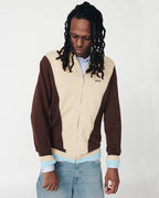 We Are Not Friends Sport WANF Knit Jacket - Cream/Brown - Kubanna