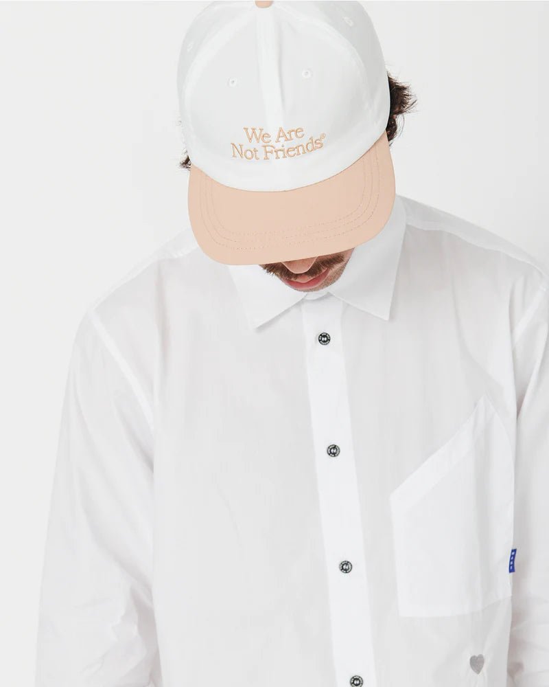 We Are Not Friends Typo Hat - White/Sand - Kubanna
