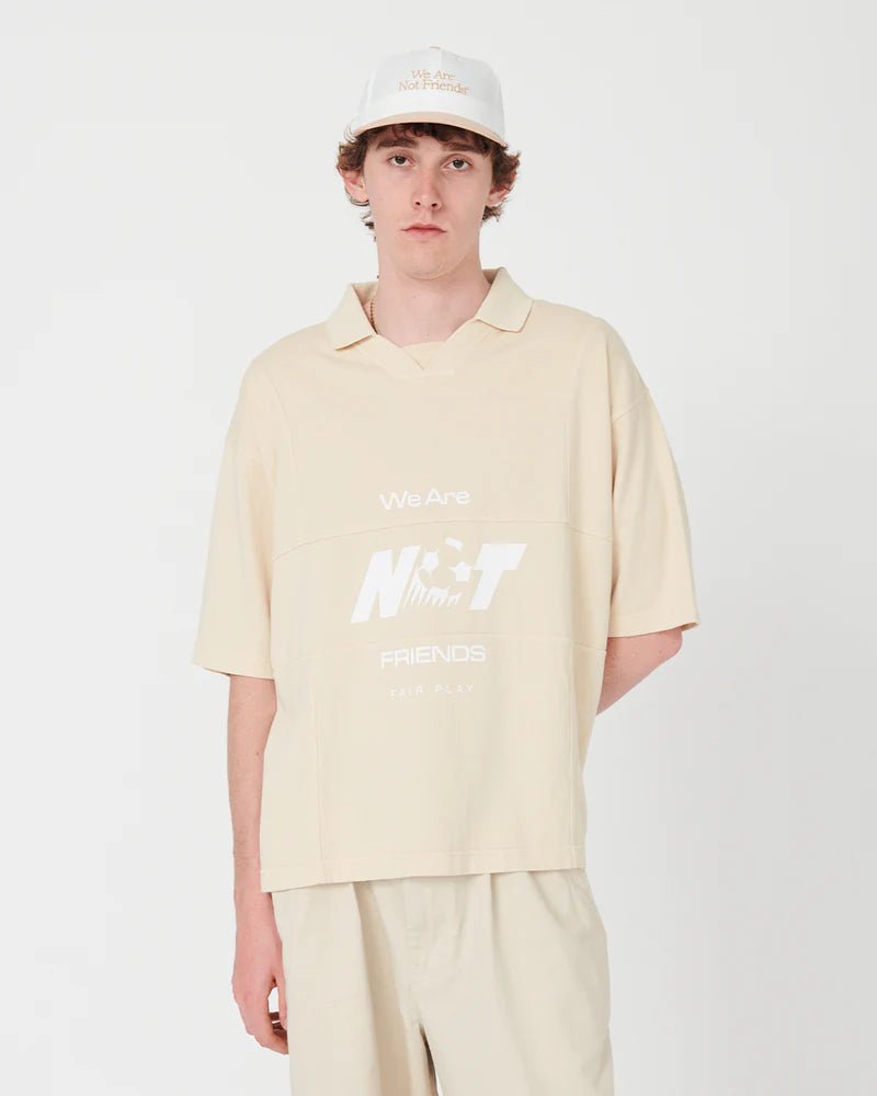 We Are Not Friends World Play Boxy T-shirt - Beige - Kubanna
