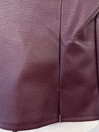 Wendy Faux Leather Skort - Bordeaux - Kubanna
