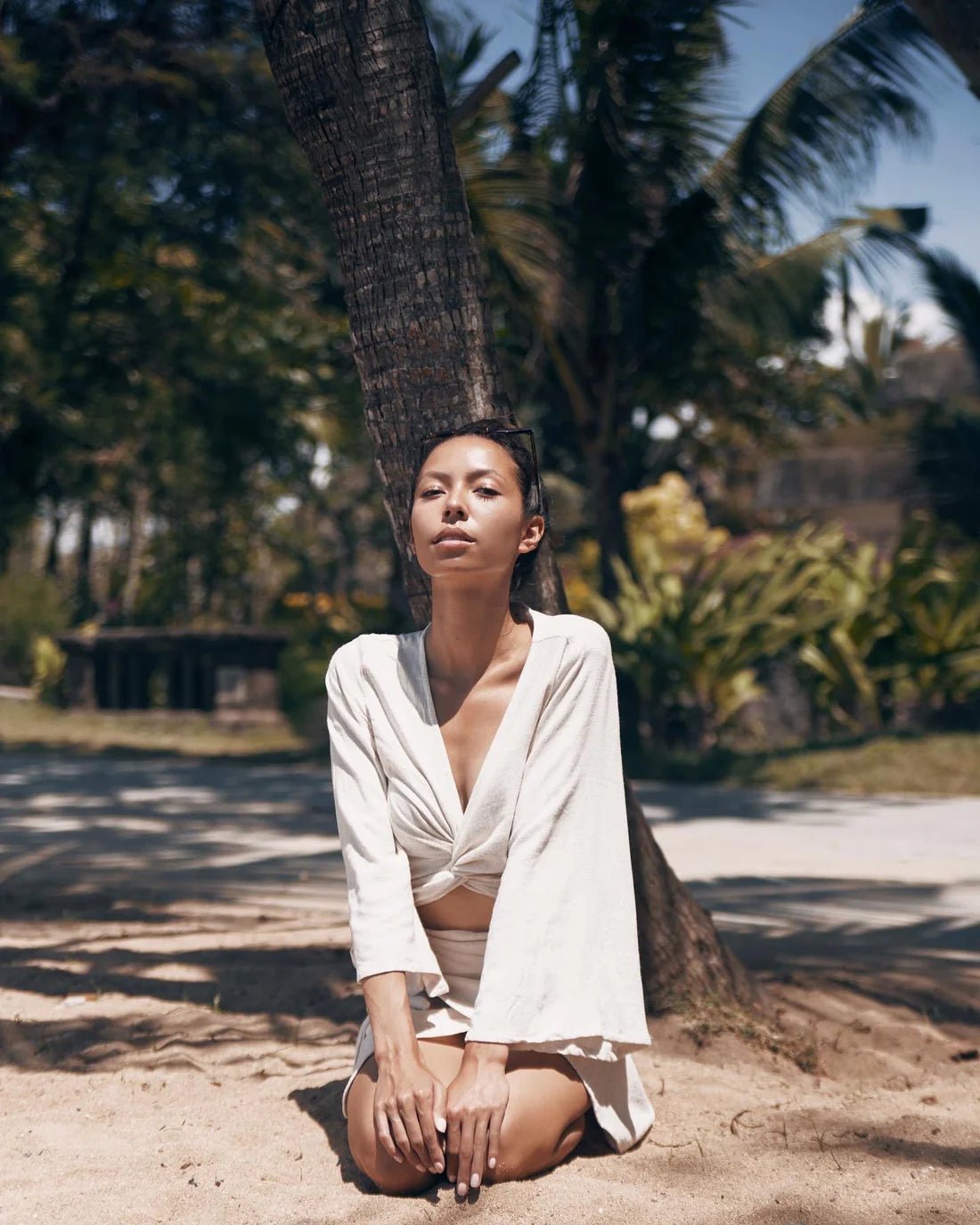Berawa Luxe Rina Wrap Top - Natural - Kubanna