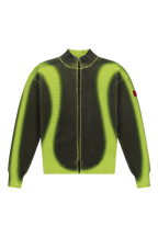 The New Originals Fisherman Zip Up Crewneck - Lime Punch/Black - Kubanna